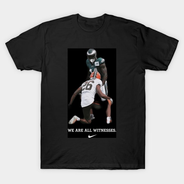 AJ Brown Dominates as Eagle T-Shirt by Eagles Unfiltered